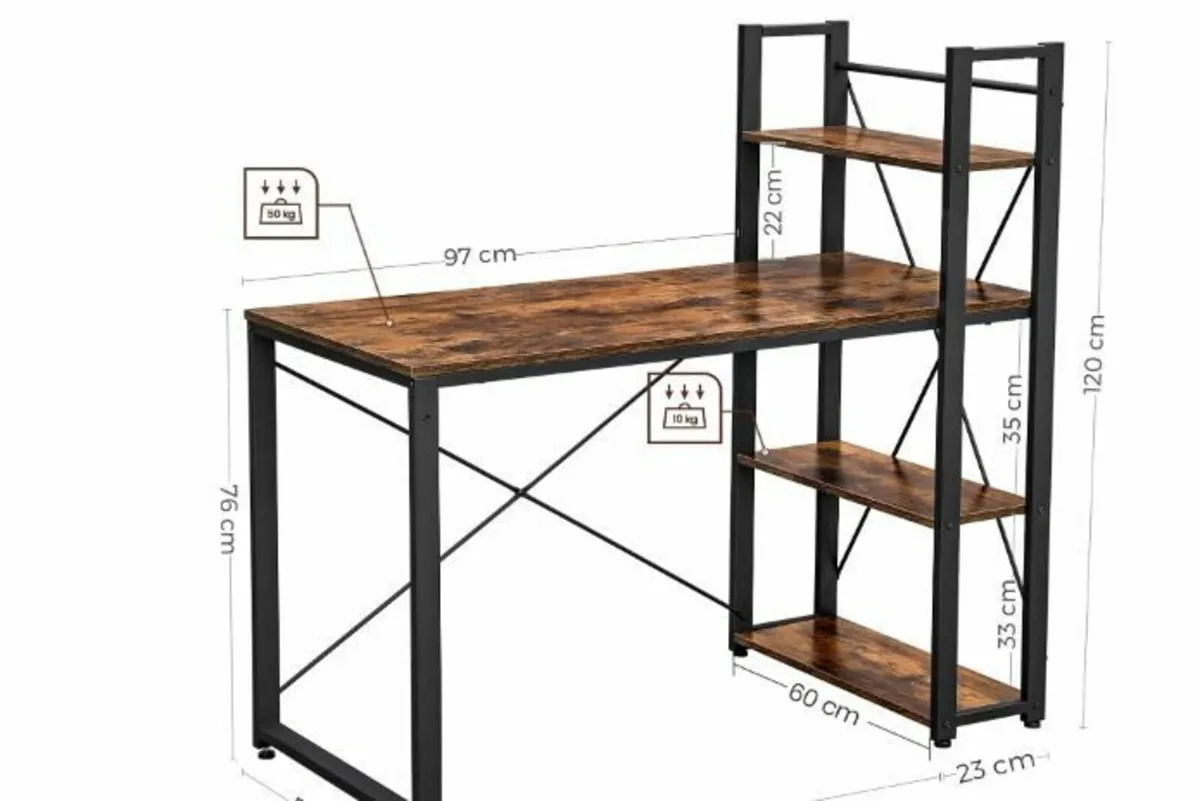 Desk 120cm long Computer Desk - Image 4