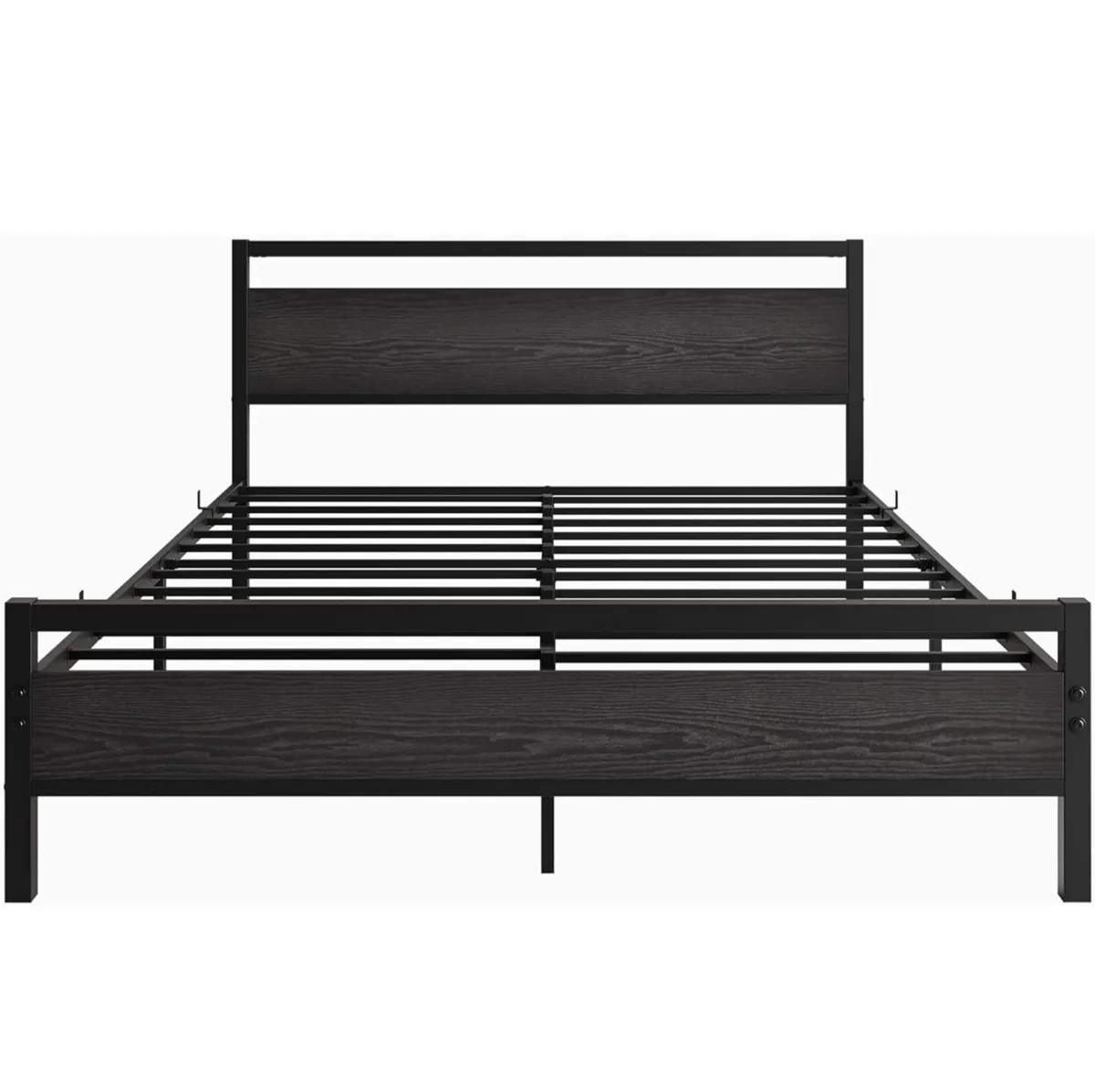 King Size Bed Frame with Wooden Headboard,Heavy Du - Image 2