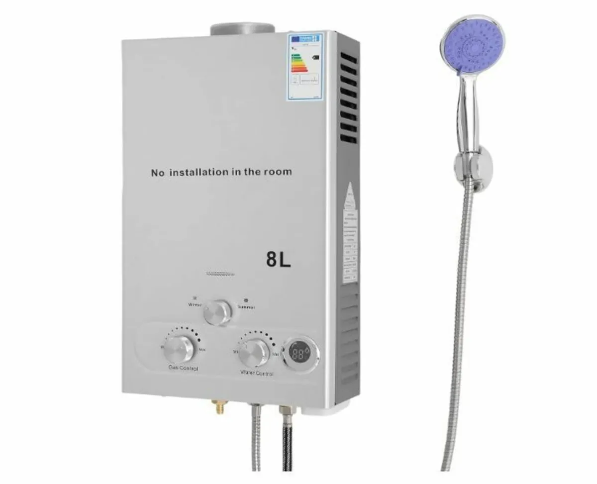 Gas Instantaneous Water Heater 8 L, 18 KW LPG Gas - Image 3