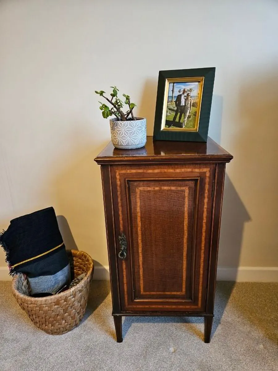 Antique Mahogany Bedside Pedestal / Elegant Drinks Cabinet - Image 1