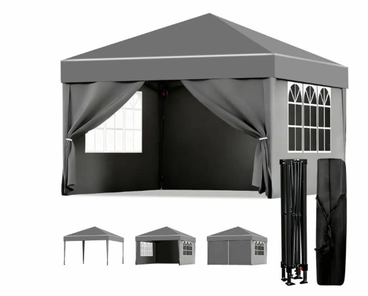 3 x 3 m Garden Folding Gazebo with Carry Bag - Image 1