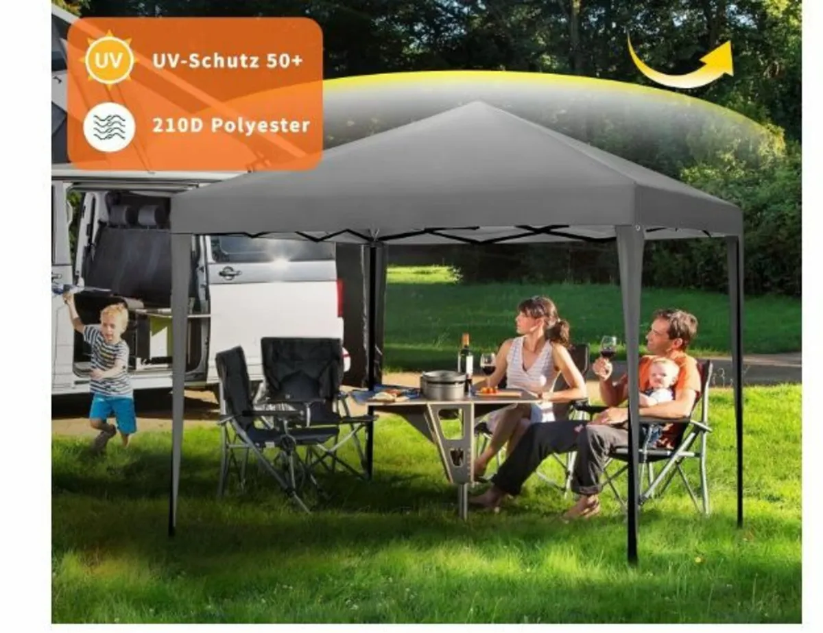 3 x 3 m Garden Folding Gazebo with Carry Bag - Image 2