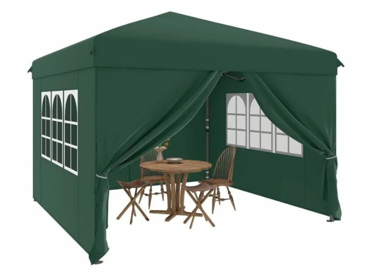 3 x 3 m Pop Up Gazebo with 4 Side Panels - Image 1