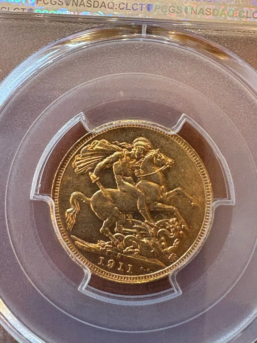 1911-S Australia George V gold sovereign gold coin - Image 1