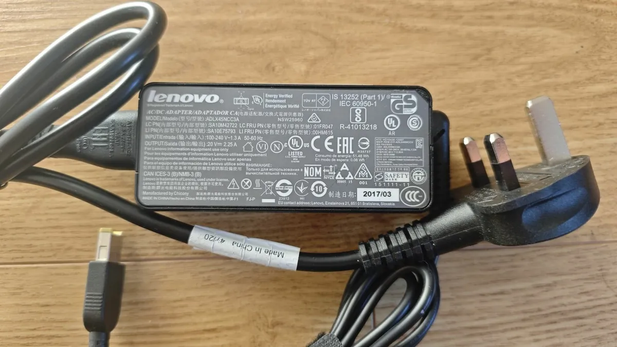 Lenovo 45W 20V 2.25A Adapter Charger Power Supply - Image 2
