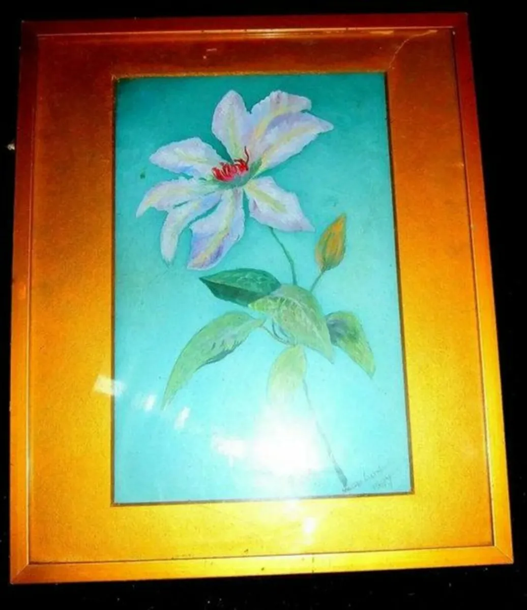 Vintage Water Colour Signed 'M Campbell' 1897 - Image 3