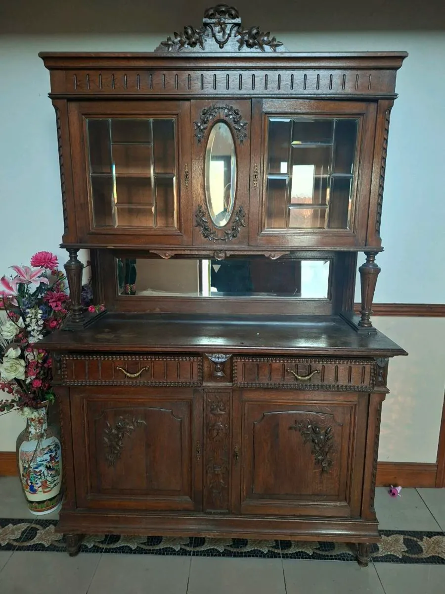 Antique Hall Cabinet - Image 1