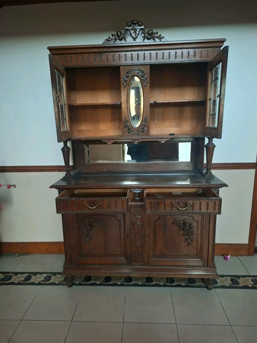Antique Hall Cabinet - Image 3