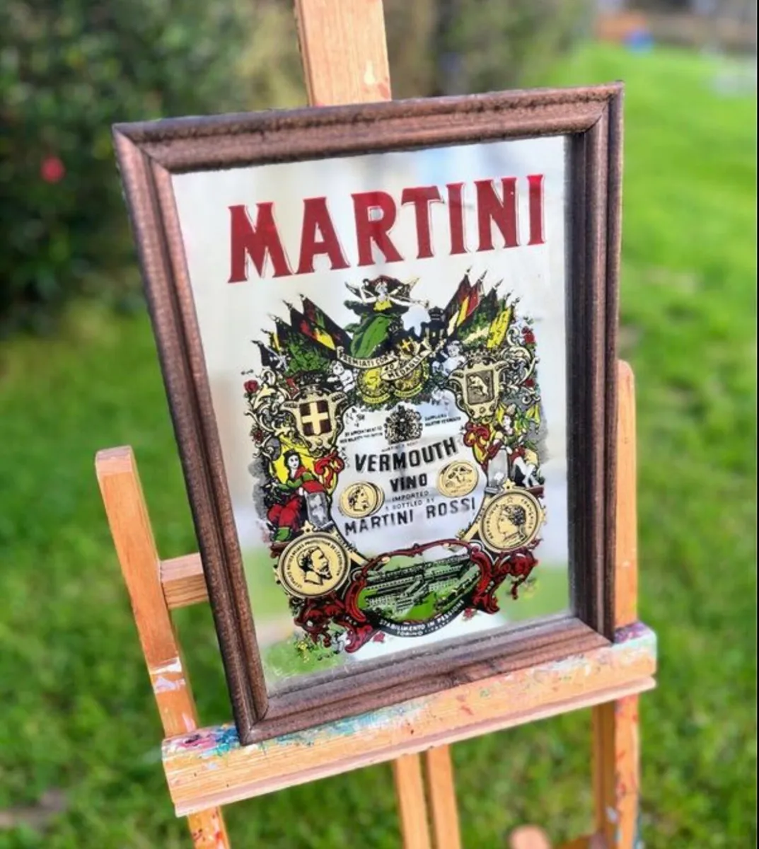 Inmate framed advertising mirror