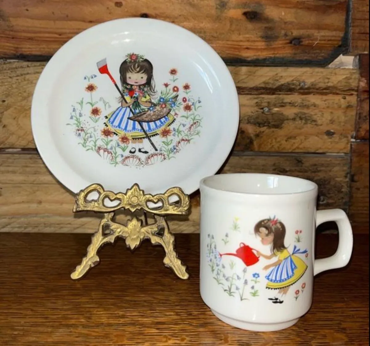 1980s Carrigaline plate and cup - Image 1