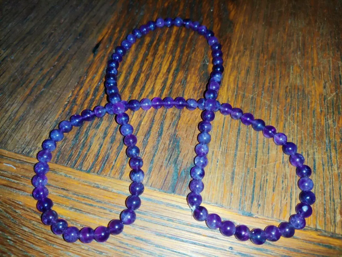CHUNKY AMETHYST HEAVY, 24"Long Slip-Over Chain ! - Image 1