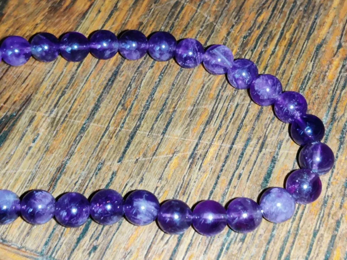CHUNKY AMETHYST HEAVY, 24"Long Slip-Over Chain ! - Image 2