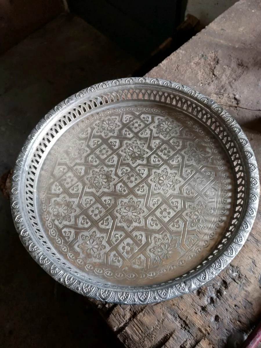 Vintage Moroccan platter - Image 1