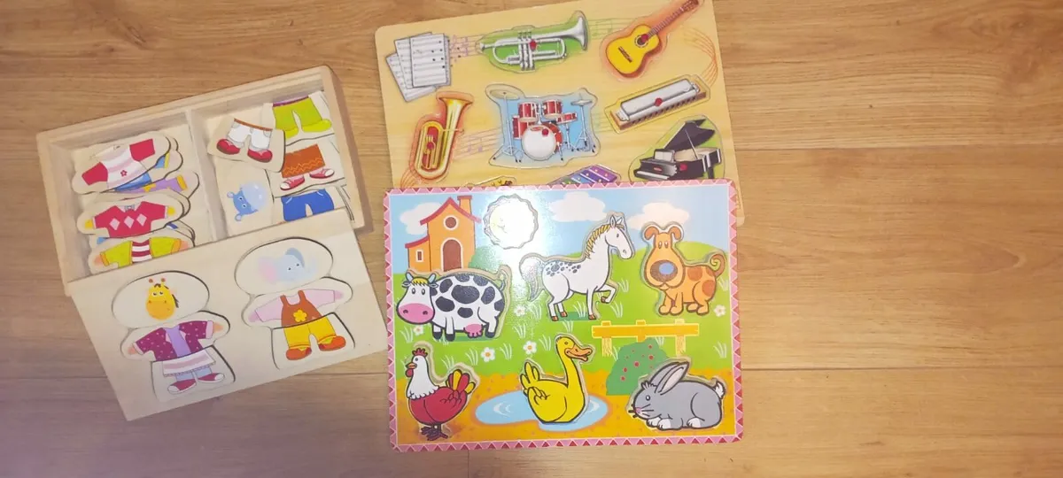 Kids wooden puzzles - Image 1