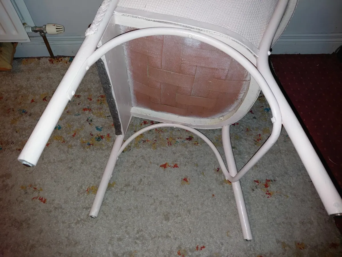 Pale pinkLloyd Loom armchair - Image 3