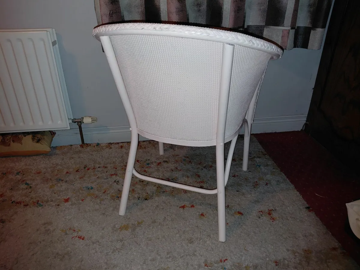 Pale pinkLloyd Loom armchair - Image 4