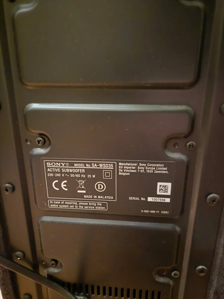 Sony Active Speaker and Subwoofer - Image 2