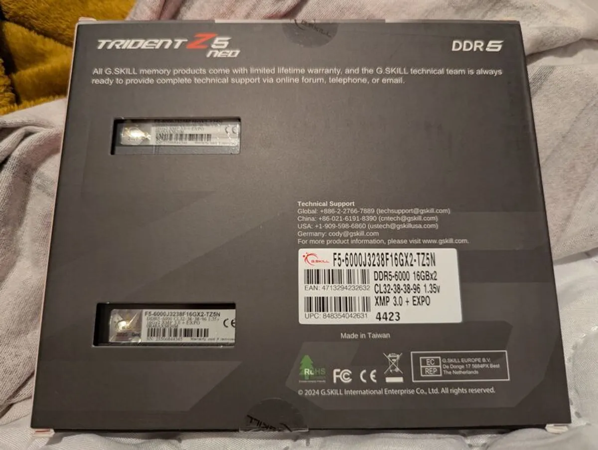 G.skill Ddr5 32gb (16x2) Trident Z5 Neo 6000 - Image 2