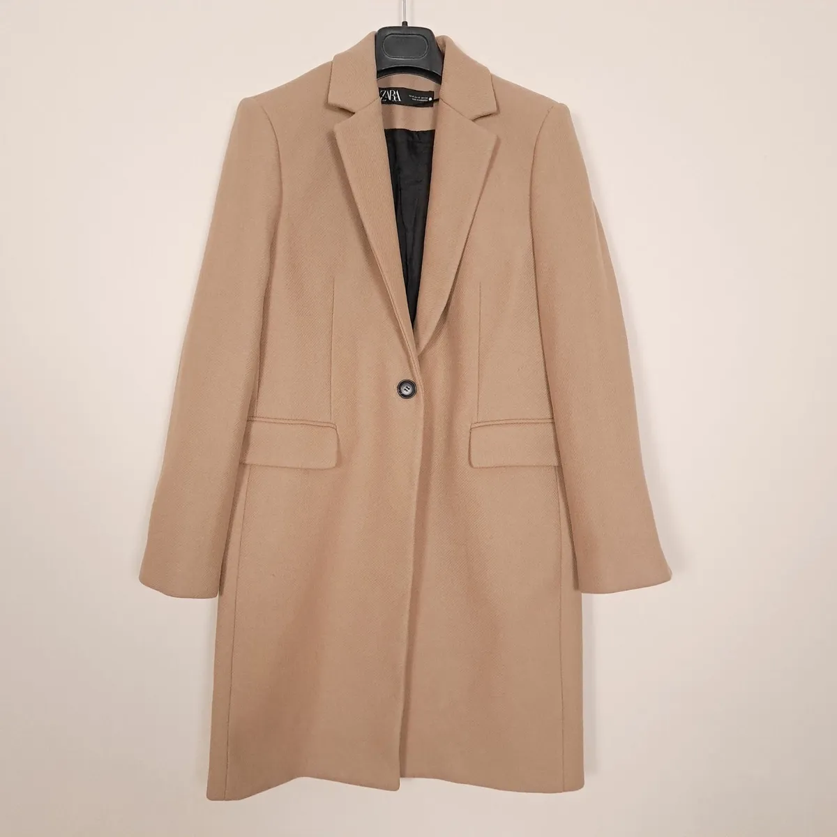 Zara Camel Tan Beige Single Button Zara Coat M - Image 1