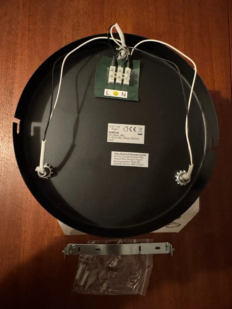 Verve Design Black and Brass Ceiling Light - Image 4