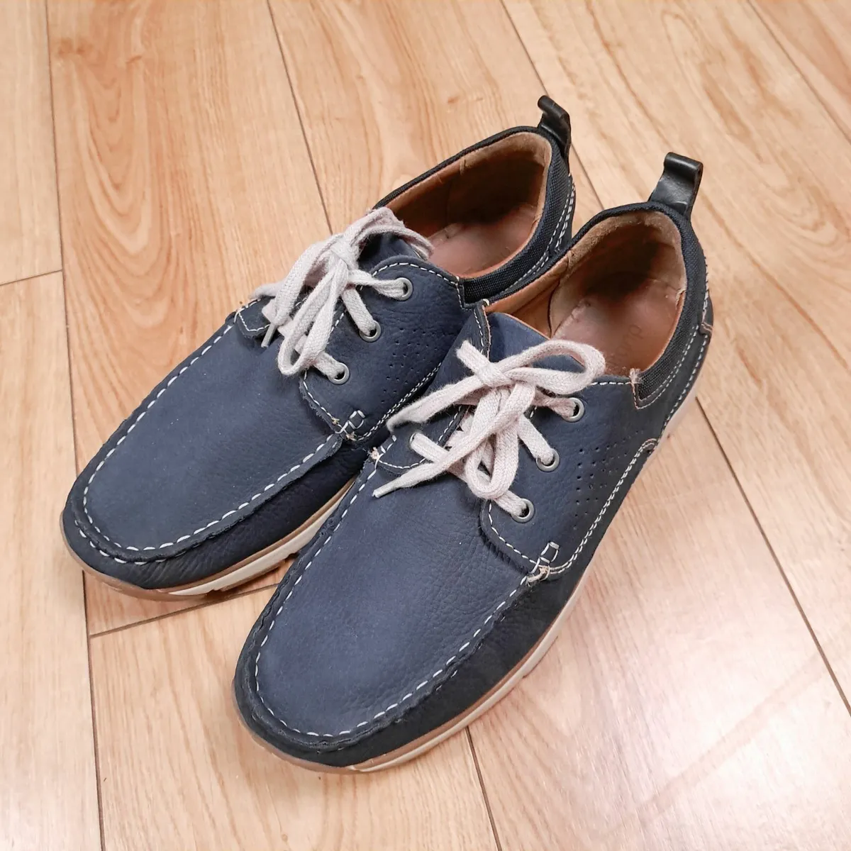 Dubarry Navy Blue Leather Deck Boat Shoes 44EU - Image 1