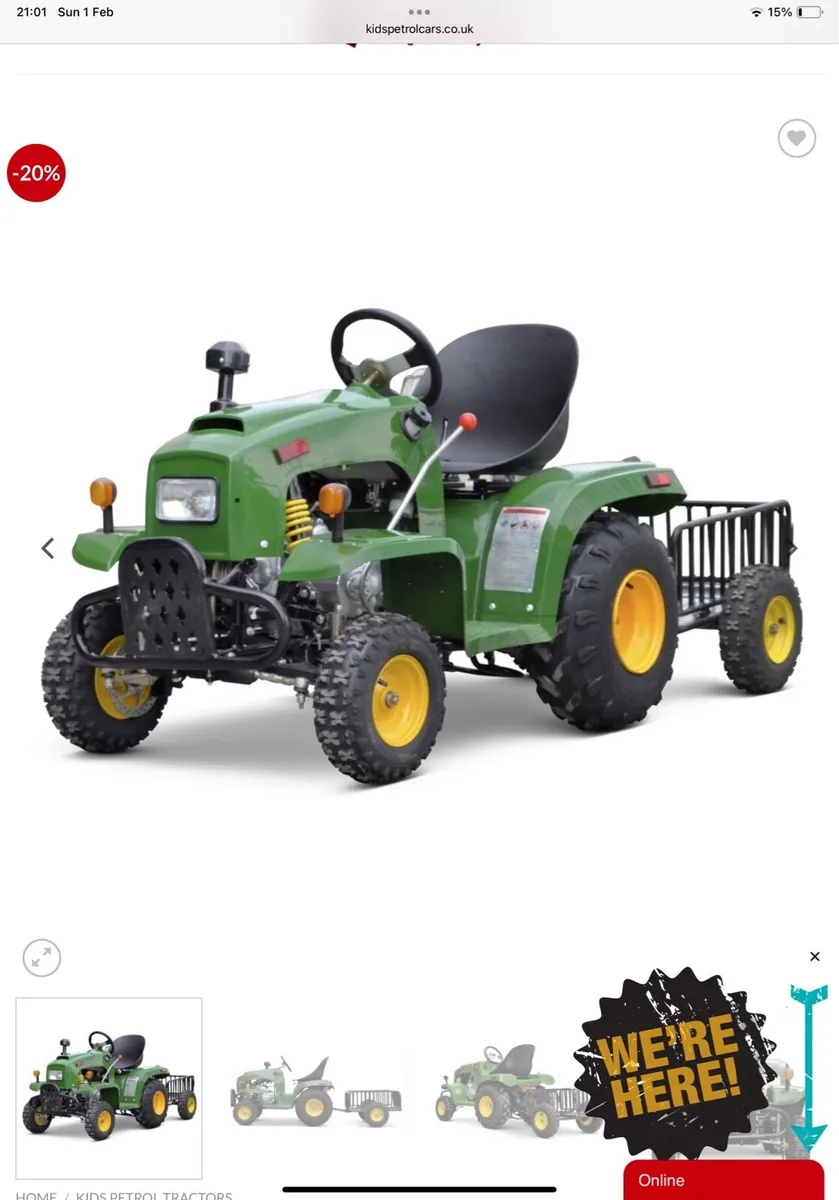 Small tractor trailer petrol engine - Image 3