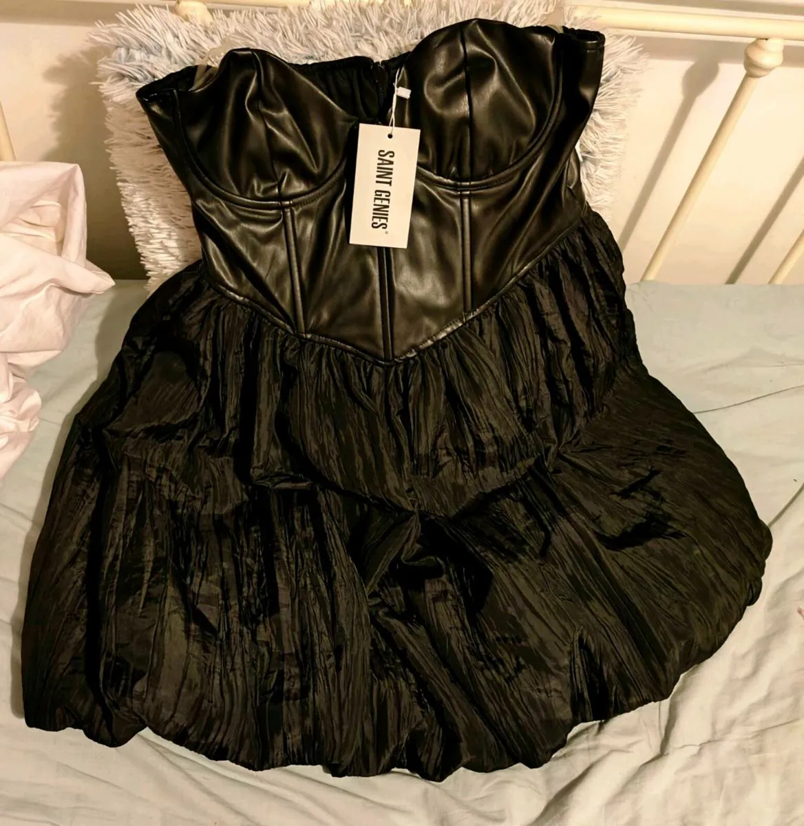 Stunning Black Strapless Dress – Size S (Brand New - Image 1