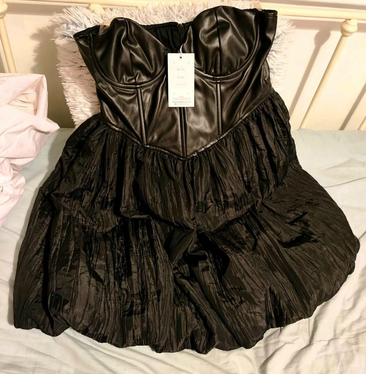 Stunning Black Strapless Dress – Size S (Brand New - Image 2