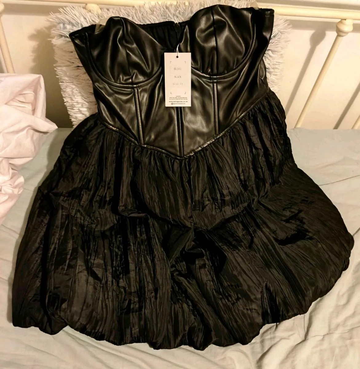 Stunning Black Strapless Dress – Size S (Brand New - Image 4