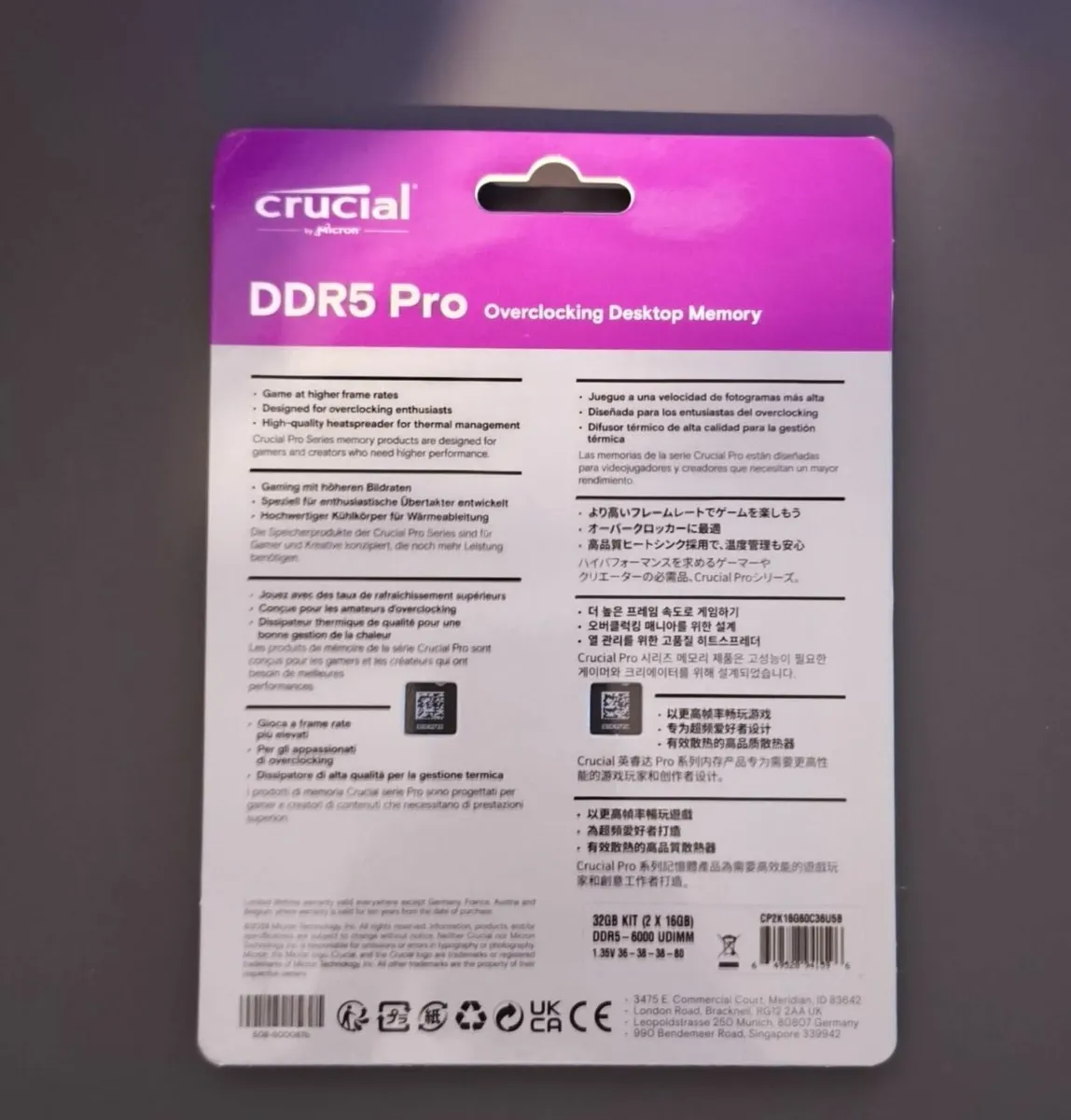NEW Sealed Crucial Pro DDR5 32GB (2x16GB) 6000MHz - Image 3