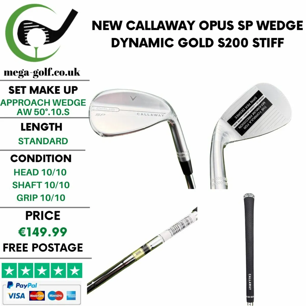 New Callaway Opus SP Wedge Aw 50°.10.S / Stiff - Image 1