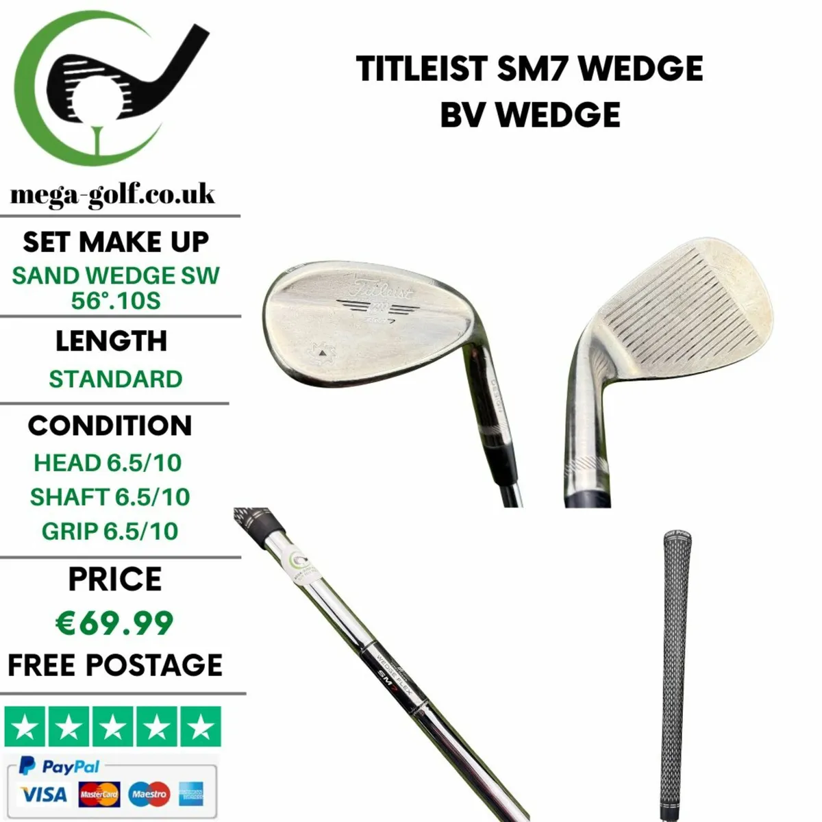 Titleist SM7 Wedge Sw 56°.10S / Bv Wedge - Image 1