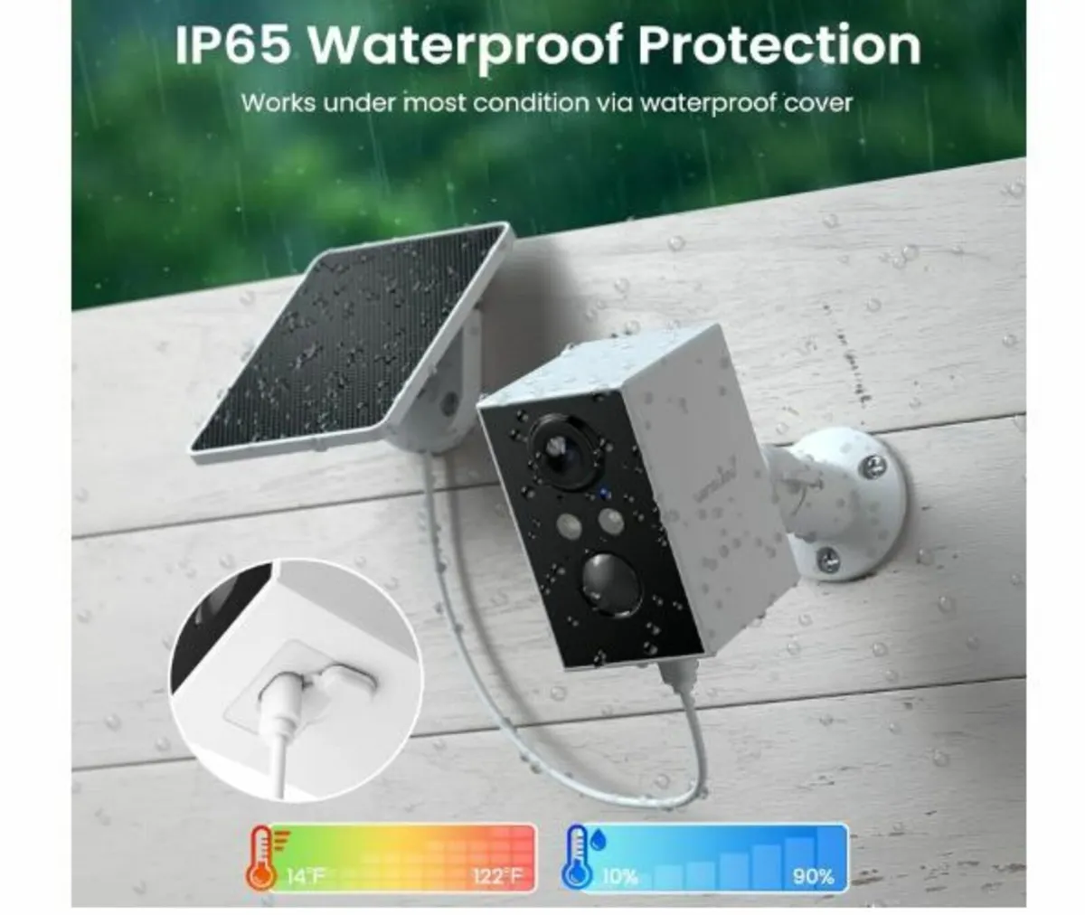Outdoor Surveillance Camera, Solar Battery - Image 4