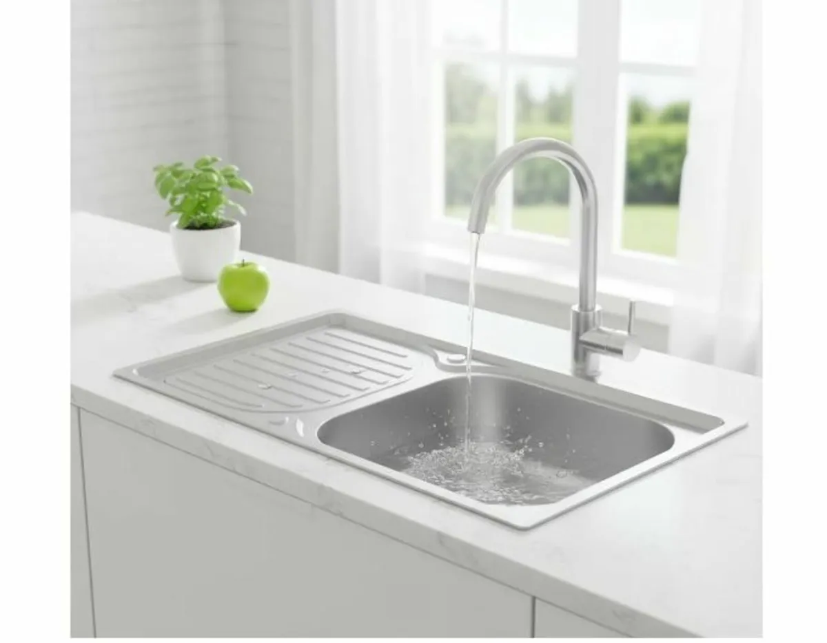 Stainless Steel Built-in Sink 76 x 42 cm - Image 3