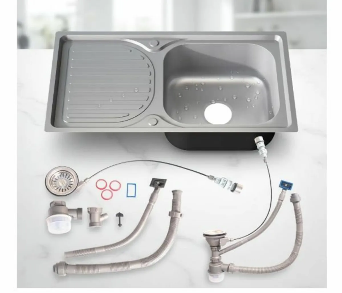 Stainless Steel Built-in Sink 76 x 42 cm - Image 1