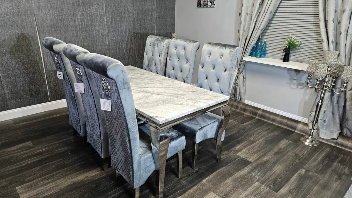 Dining Table Vienna - Stylish Marble Look Set - Image 4