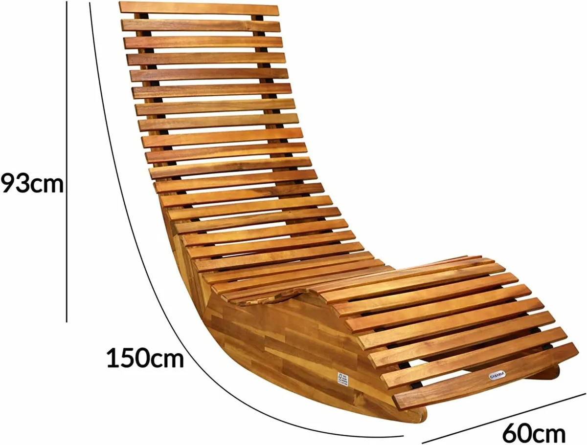 NEW Wooden Garden Lounger .. Free Delivery - Image 1