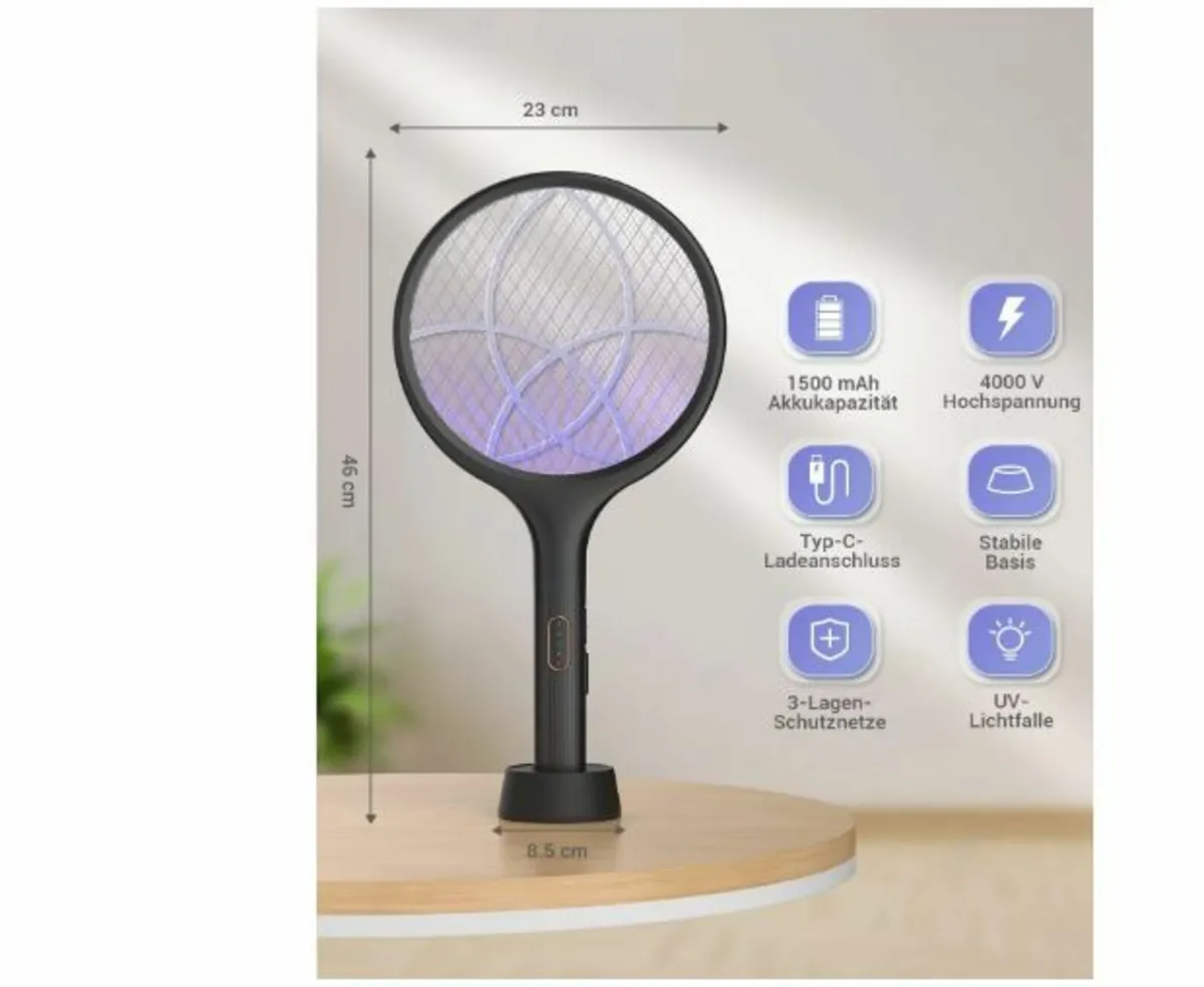 Electric Fly Swatter Extra Strong 4000 V 2-in-1 - Image 2