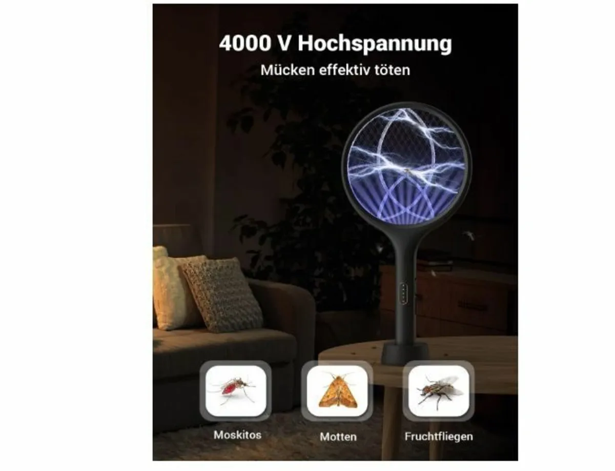 Electric Fly Swatter Extra Strong 4000 V 2-in-1 - Image 4