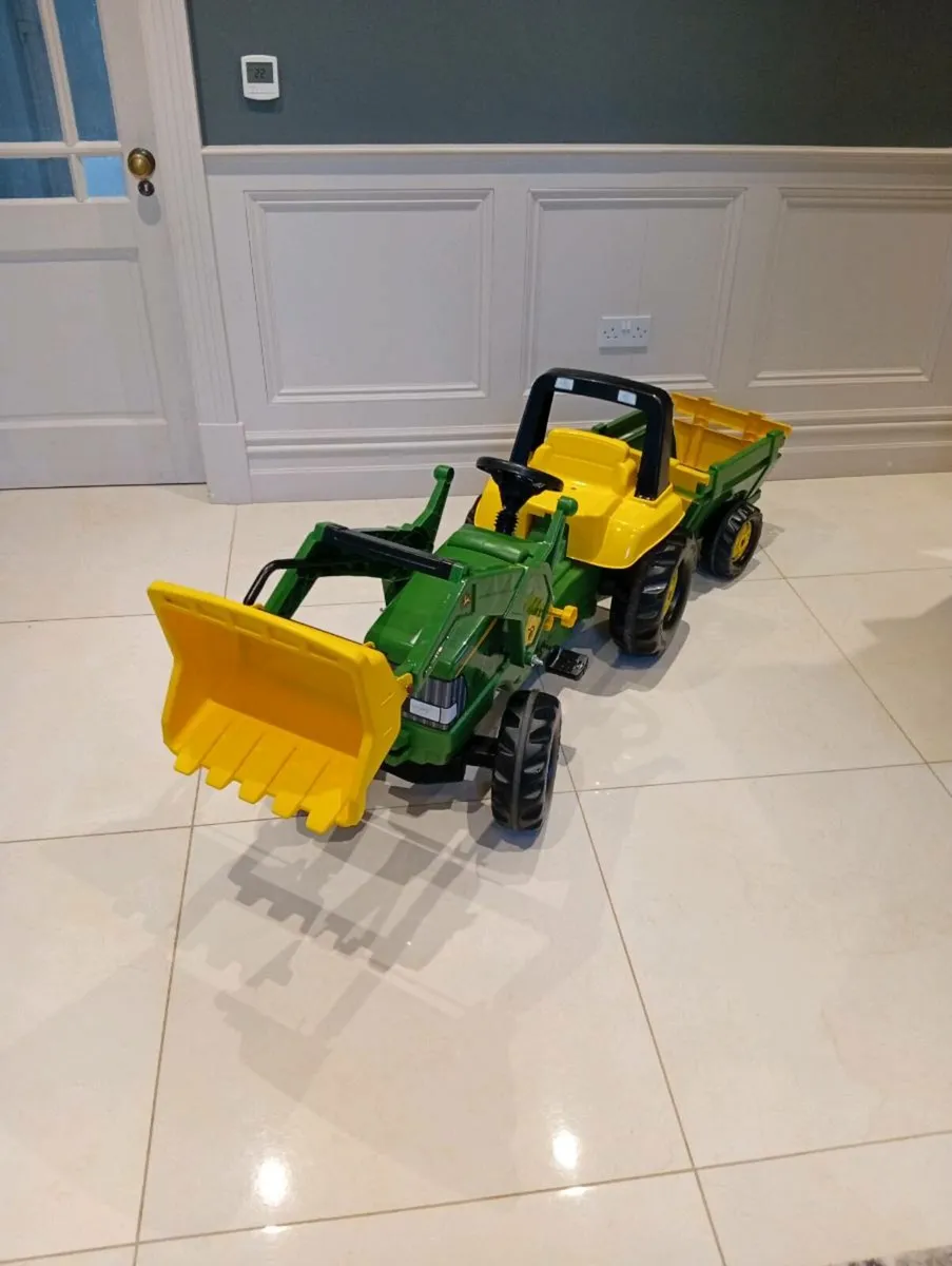Kids Rolly John Deere Tractor & Trailer - Image 2