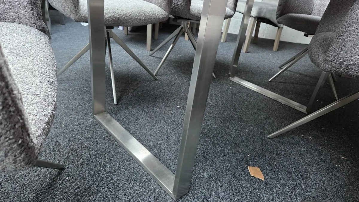 Dining Table Oslo - Chairs & Stone Top - Image 1