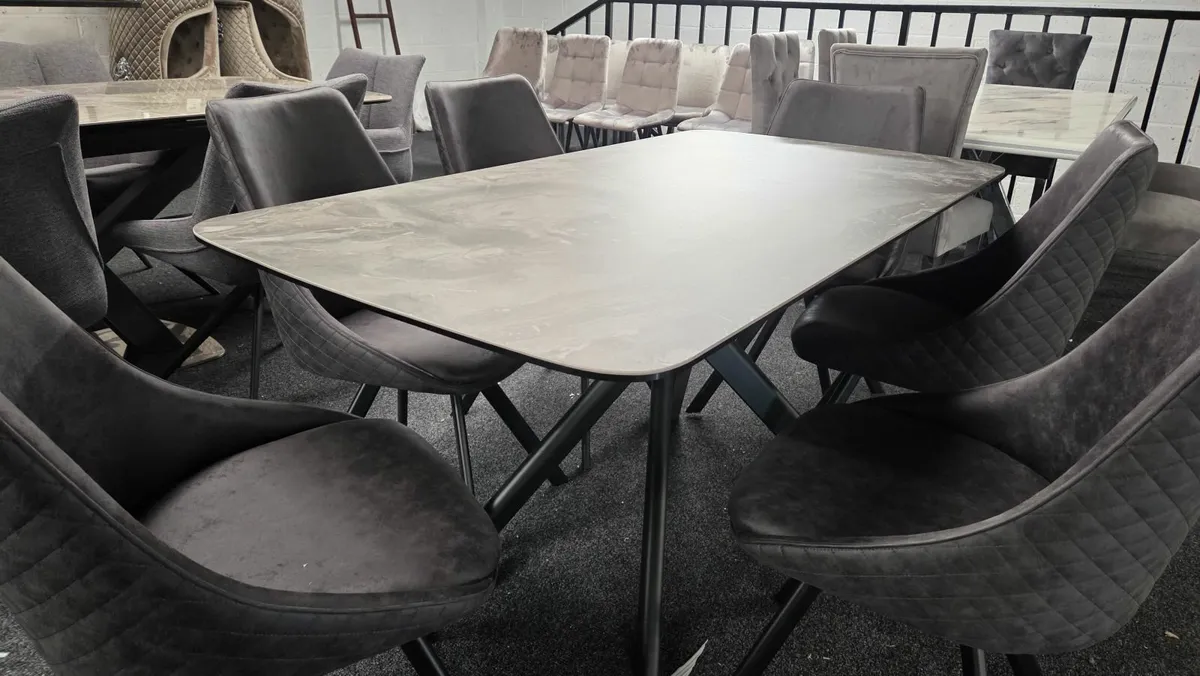 Kitchen Dining Set - Miro Ceramic Marble Look - Image 4