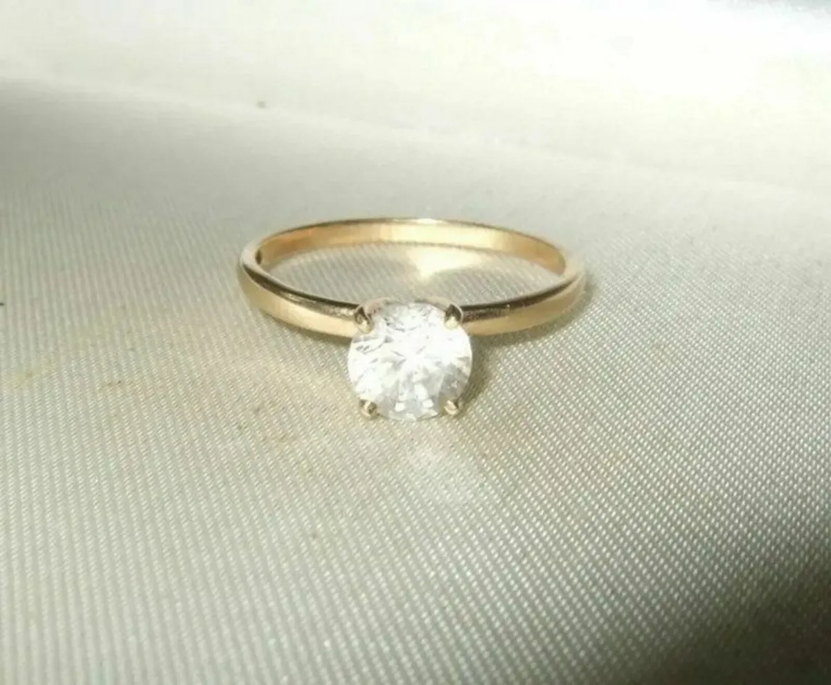 Vintage 14ct Gold Solitaire - Image 4