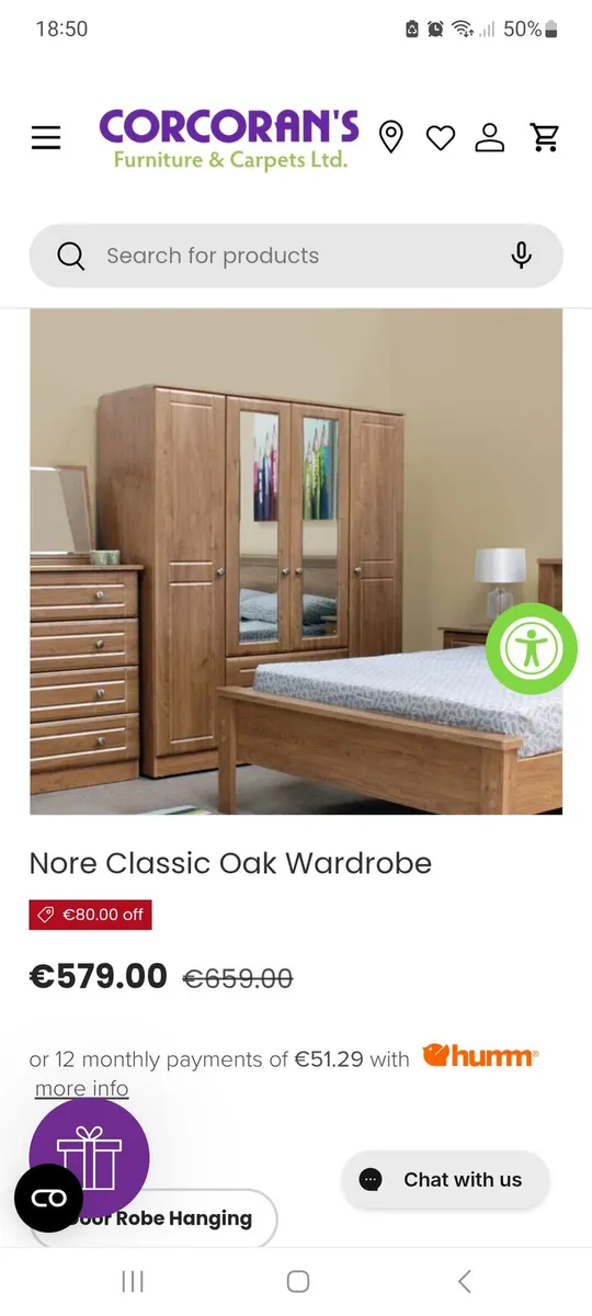 Nore Oak Range bedroom furniture - Image 1