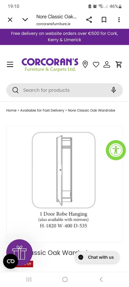 Nore Oak Range bedroom furniture - Image 4