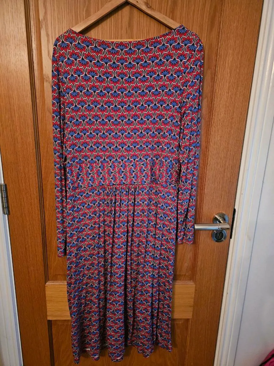 BODEN Abigail Jersey Dress, Hot Pepper.16L - Image 2