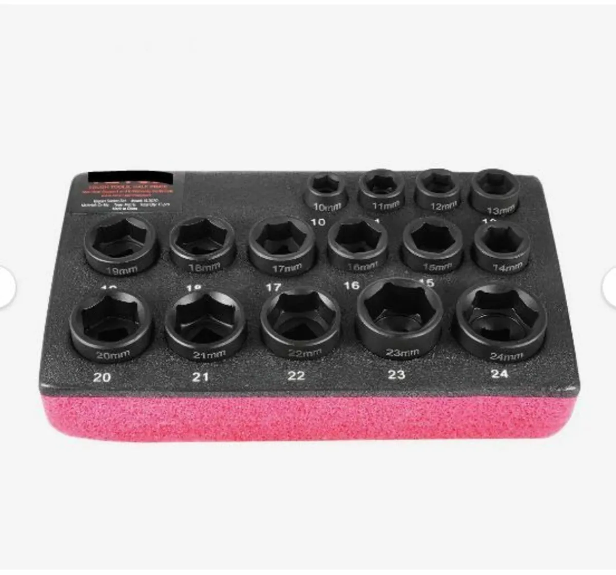 3/8" Drive Impact Socket Set, 15 Piece - Image 1