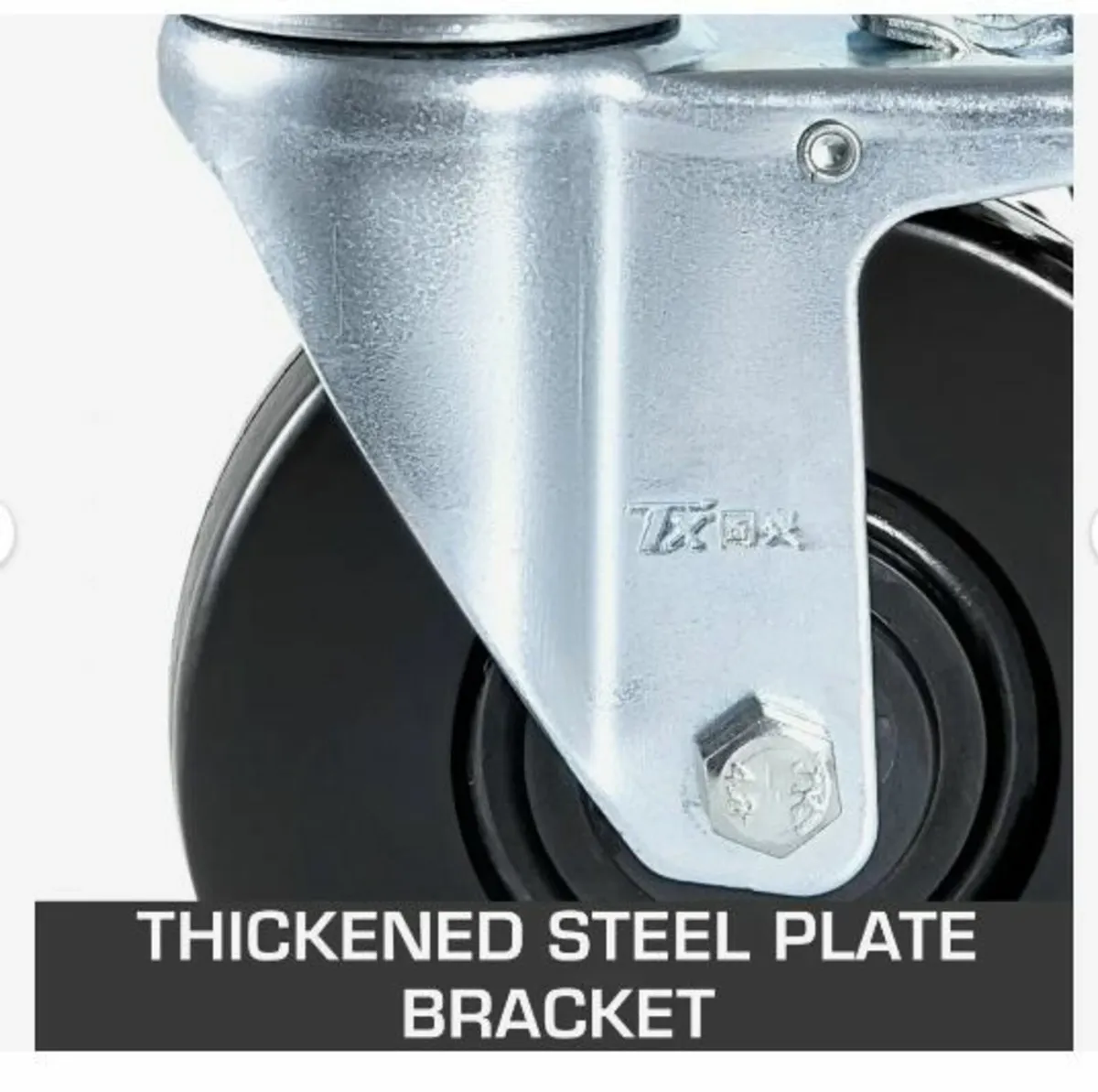 4 Pack 5" Scaffolding Rubber Swivel Caster - Image 3