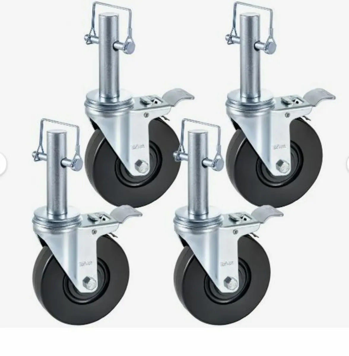 4 Pack 5" Scaffolding Rubber Swivel Caster - Image 1