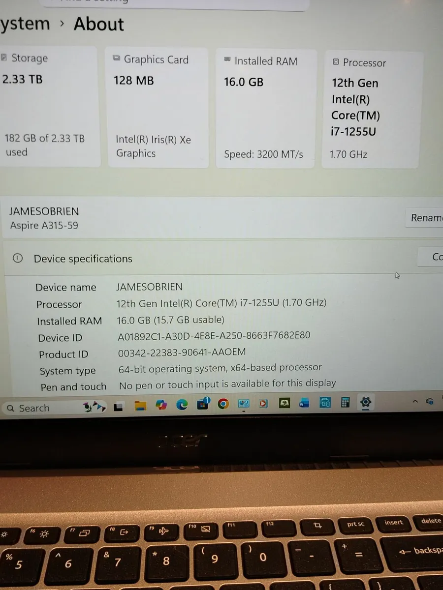 LAPTOP ACER ASPIRE3    i7 - Image 4